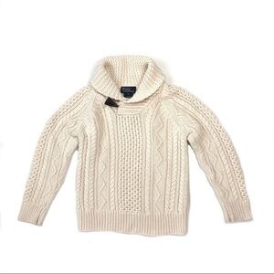Ralph Lauren Polo cream fisherman sweater with toggle Size 4 / 4T